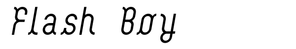 Flash Boy font preview