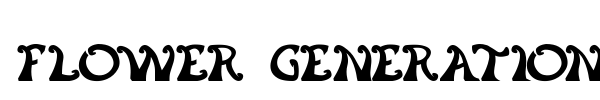 Flower Generation font