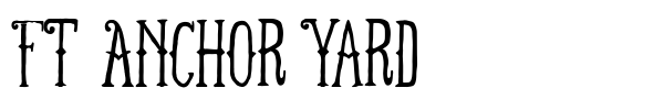 FT Anchor Yard font