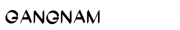 Gangnam font