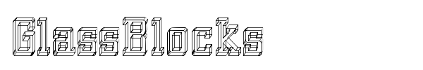 GlassBlocks font