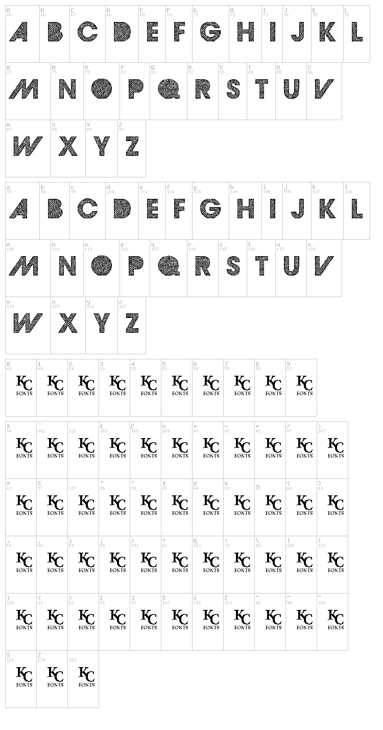 Good Morning Afternoon font map