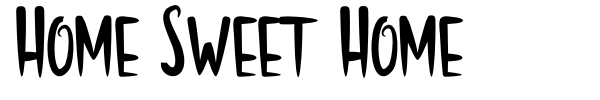 Home Sweet Home font