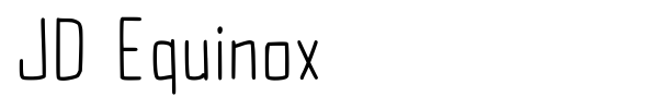 JD Equinox font