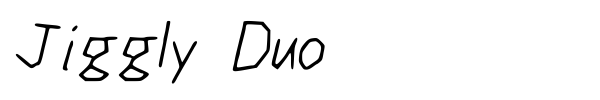 Jiggly Duo font