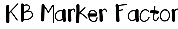 KB Marker Factory font