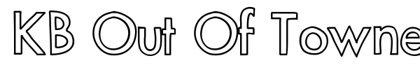 KB Out Of Towner font