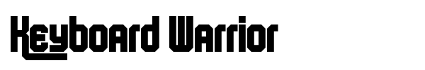 Keyboard Warrior font