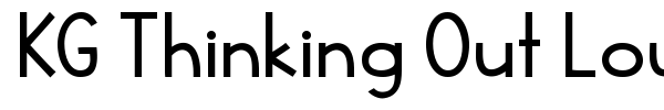 KG Thinking Out Loud font preview