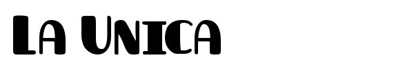 La Unica font preview