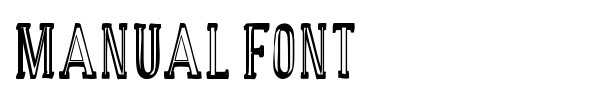 Manual Font font