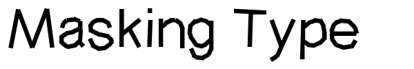 Masking Type font