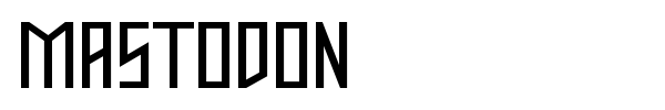Mastodon font