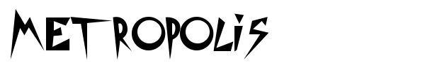 Metropolis font