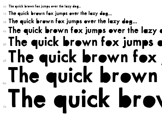 Mix Punch Out font waterfall