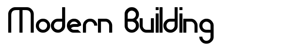Modern Building font
