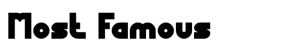 Most Famous font