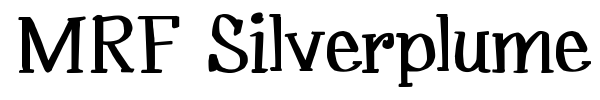 MRF Silverplume font