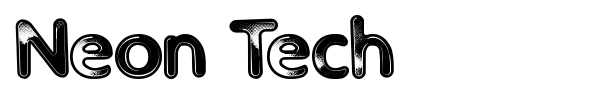 Neon Tech font preview