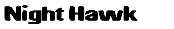 Night Hawk font preview