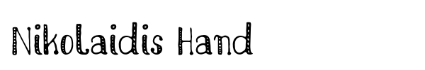 Nikolaidis Hand font
