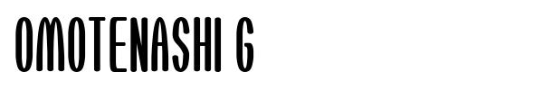 Omotenashi G font preview