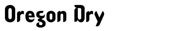 Oregon Dry font preview