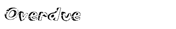 Overdue font preview