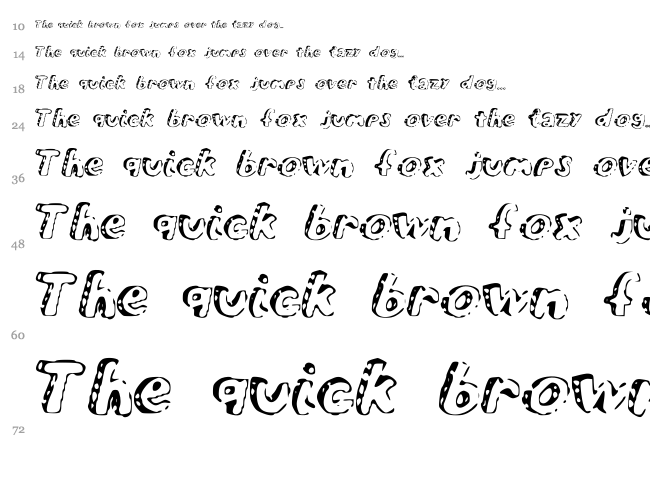 Overdue font waterfall