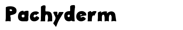 Pachyderm font