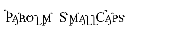 Parolm SmallCaps font