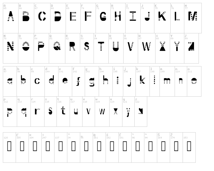 Portal font map