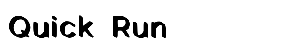 Quick Run font