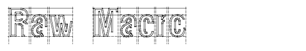 Raw Macro font