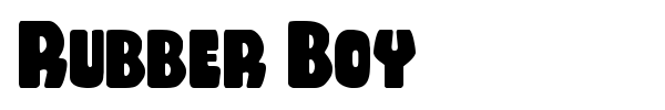 Rubber Boy font preview