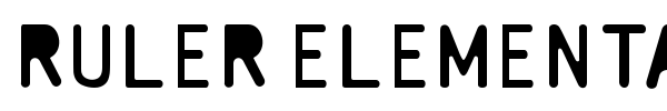 Ruler Elementary font