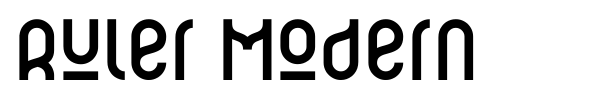 Ruler Modern font