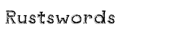 Rustswords font