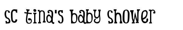 SC Tina's Baby Shower font