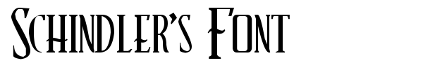 Schindler's Font font