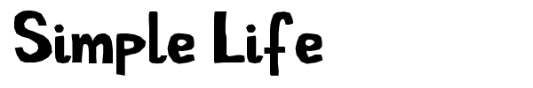 Simple Life font preview