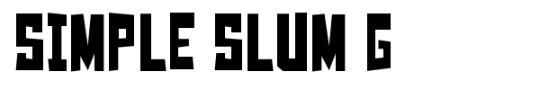 Simple Slum G font