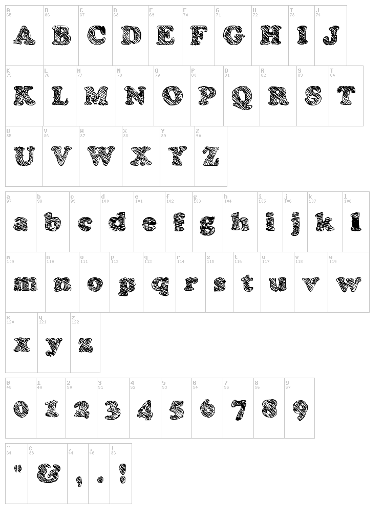 Skooper font map