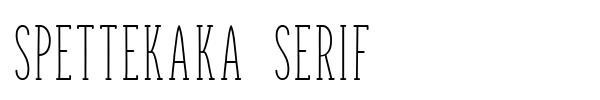 Spettekaka Serif font