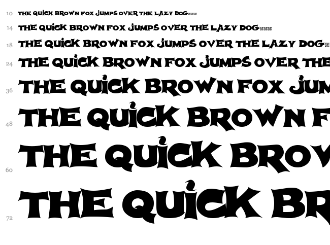 Spherism font waterfall