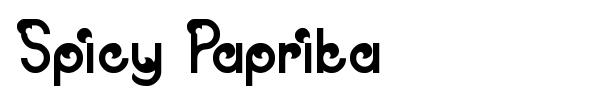 Spicy Paprika font