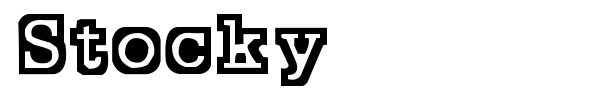 Stocky font
