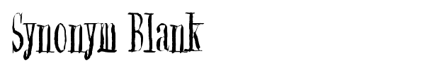 Synonym Blank font