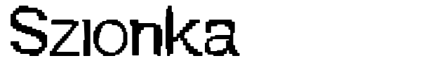 Szionka font preview