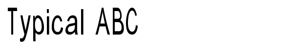 Typical ABC font